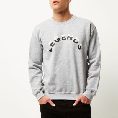 Grey print jumper
